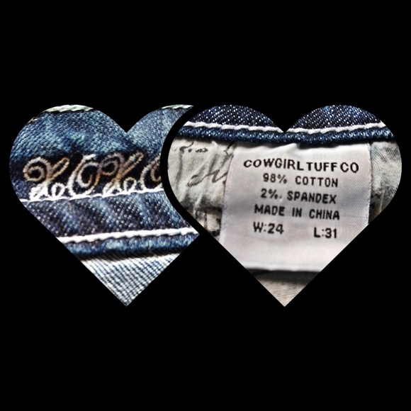 ***SOLD***Cowgirl Tuff XOXO Boot Cut Jeans - Picture 7 of 8